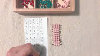 Montessori Multiplication Bead Bar Lesson [upl. by Scotty]