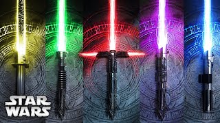 Every Single Lightsaber COLOR MEANING Explained All Known 14 Colors 2023 UPDATED CANON [upl. by Homovec]