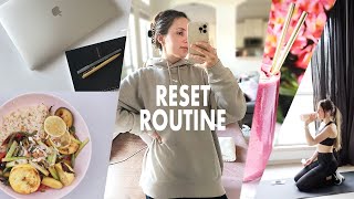 RESET ROUTINE getting my life together healthy meal ideas workout productive habits new goals [upl. by Adnarb]