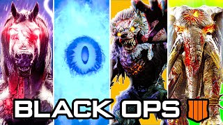 BLACK OPS 4 ZOMBIES THE MOVIE Chaos Story  ALL EASTER EGG CUTSCENES INTROS AND FULL STORYLINE [upl. by Dloniger]