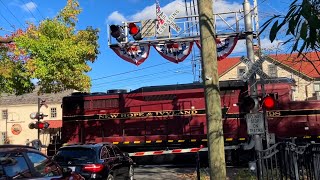 Railroad Crossing New Hope US  Bridge St  Pennsylvania [upl. by Eecyak]