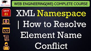 L21 XML Namespace  How to Resolve Element Name Conflict with Example  Web Engineering Lectures [upl. by Aicatsana]