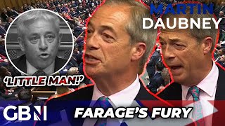 WATCH Nigel Farage SWIPES at LITTLE MAN Remainer in FIRST speech in Parliament to chorus of BOOS [upl. by Seluj902]