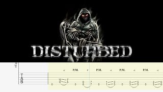 Stricken  Disturbed  Guitar Play Along with OnScreen Tabs  Drop C [upl. by Ayirp739]