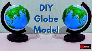 How To Make A Globe Model For School Project  DIY Globe Model For School Exhibition [upl. by Aketahs]