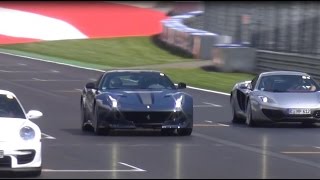 Ferrari F12 TDF KILLING IT ON TRACK [upl. by Eitsyrc567]