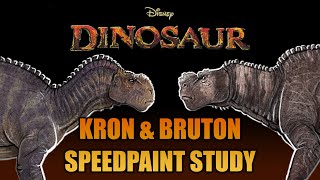 Disney Dinosaur  Iguanodon  Kron amp Bruton Fan Art Speedpaint [upl. by Aikam]