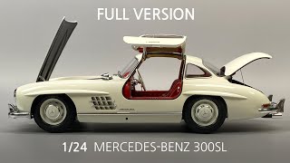 MERCEDESBENZ 300SL 124 TAMIYA Model car build Full version [upl. by Nibor]