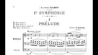 Louis Vierne  Symphonie No1 Op14 Score Video [upl. by Rube]