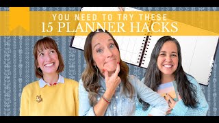 15 PLANNER HACKS YOU NEED TO TRY  OMG Planners with Laurel Denise [upl. by Zeuqram]