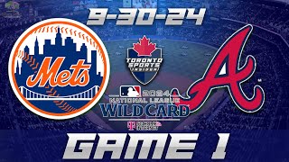 93024 New York Mets vs Atlanta Braves Game 1 Audio  MLB Postseason LIVE Streamcast amp Chat [upl. by Irehs508]