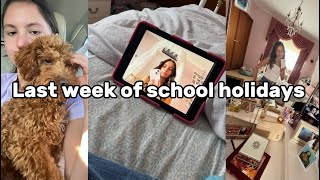 Last week of school holidays vlog dog party haircare skincare amp more [upl. by Ened680]