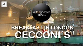 Cecconis Mayfair Breakfast in London  Allthegoodiescom [upl. by Ifill]