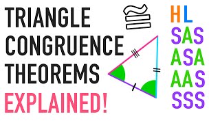 Triangle Congruence Theorems Explained ASA AAS HL [upl. by Aret]