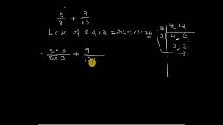 Addition of unlike fractions  Class 6 [upl. by Elleinwad]