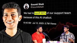 CEO Replaces 90 Of Customer Support Staff With AI Chatbot  Suumit Shah Founder of Dukaan App 220 [upl. by Lightfoot324]