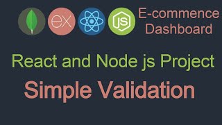 React and node JS project 21 React js Form validation [upl. by Ylrae736]