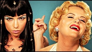 Cleopatra vs Marilyn Monroe Epic Rap Battles of History [upl. by Leuqim]