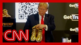 Trump unveils sneaker line See what they look like [upl. by Hsitirb]