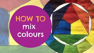 Colour mixing using red yellow and blue [upl. by Carilyn]