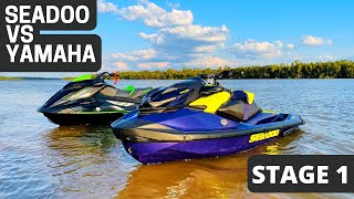 SEADOO RXPX VS YAMAHA GP1800R STAGE 1 [upl. by Karlik]