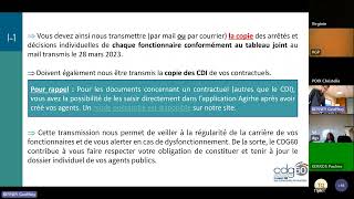 Réunion dactualités statutaires  Mai 2023 [upl. by Ailhad]