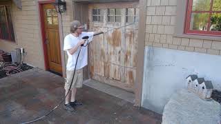 Wood garage door restoration and staining  Minneapolis  St Paul MN [upl. by Amoihc]