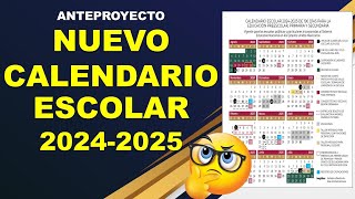 Nuevo Calendario escolar 20242025 SEP anteproyecto [upl. by Nsaj351]