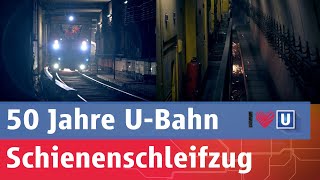 Mit dem Schienenschleifzug unterwegs im UBahnTunnel [upl. by Yenohtna]