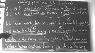 Syntax IX Abhängigkeit der Nebensätze  Deutsch  Grammatik [upl. by Joelie]