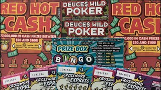 Red Hot Cash Deuces Wild Poker Crossword Express Prize Box Bingo [upl. by Hough]