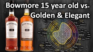 Bowmore 15 year old sherried vs 15 Golden amp Elegant exbourbon Whisky review 027 [upl. by Ahsinek]