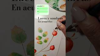 Luces y sombras youtubeshorts art watercolorpainting pinturapaisaje [upl. by Llirrem]