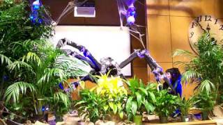 Giant animatronic spider  lights on cute assistant  Video 1 of 2 [upl. by Ciprian]