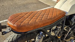 Making a custom seat for my KZ650 bratcafe racer [upl. by Annorah25]