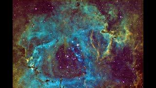 Astrophotography Rosette Nebula 10quot Netwtonian SHO [upl. by Aitsirt]