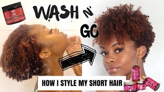 MY COWASH  WASH N’ GO ROUTINE short color treated natural hair [upl. by Rednaskela]