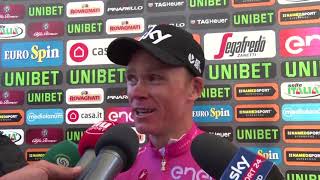 Chris Froome  Postrace interview  Stage 19  Giro dItalia  Tour of Italy 2018 [upl. by Ettenauq]