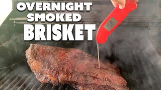 Overnight Smoked Brisket Recipe  How to Cook a Brisket on a Pellet Grill [upl. by Boyd]