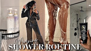 MY MORNING SHOWER ROUTINE  BODY CARE FEMININE HYGIENE ROUTINE  SELF CARE TIPS [upl. by Fons951]