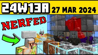 4 NEW Farms 2 Big Nerfs… 121 Minecraft snapshot review [upl. by Dewie]