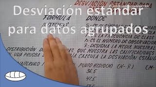 Desviación estándar para datos agrupados [upl. by Lexie]