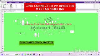 GRID CONNECTED PV INVERTERelectrical assignment [upl. by Earized]