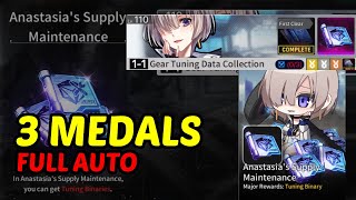 Anastasias Supply Maintenance Silver Binary Challenge Stage FULL AUTO 3 Medal Guide  CounterSide [upl. by Studner935]