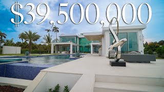 Inside a 39500000 MEGA MANSION in West Palm Beach FLORIDA [upl. by Kcirb]