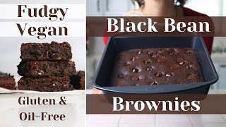 Best Vegan Fudgy Black Bean Brownies Recipe  Easy Homemade Gluten Free amp WFPB [upl. by Inol725]