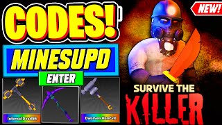 ⚠️New⚠️ ALL WORKING MINES UPDATE CODES For Survive The Killer  Roblox Survive The Killer Codes 2024 [upl. by Etselec]