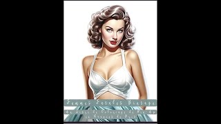 Femme Fatale Vintage Pinup Adult Coloring Book FlipThru [upl. by Evey]