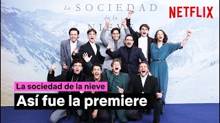 Noche de estreno de La sociedad de la nieve  Netflix España [upl. by Ynobe]