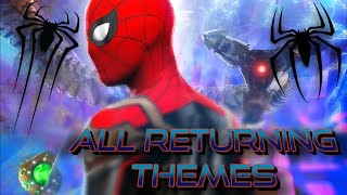 SpiderMan No Way Home  ALL RETURNING THEMES [upl. by Celin]